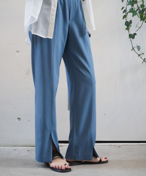 「qualite」 イージーパンツ 38 グレー レディース_画像10