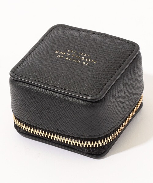 ほぼ新品！スマイソン トリンケット,ジュエリケース、アクセサリーポーチ、小物入れ Smythson（スマイソン） ポーチ SMYTHSON SMALL TRINKET CASE