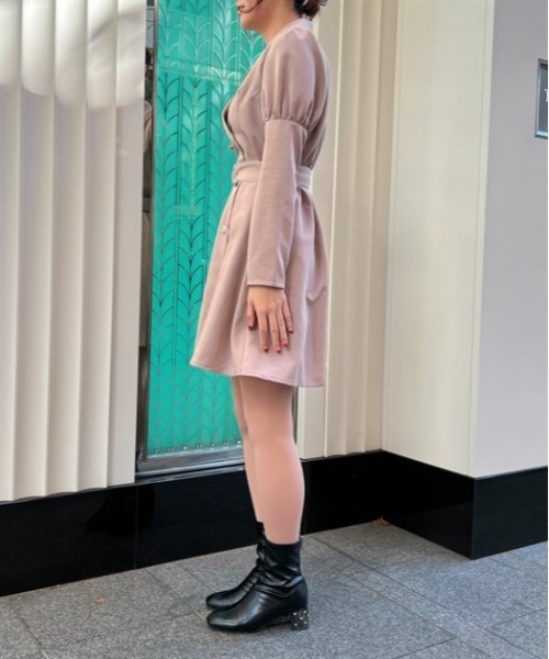 「axes femme POETIQUE」 シャツワンピース MEDIUM キナリ レディース_画像2