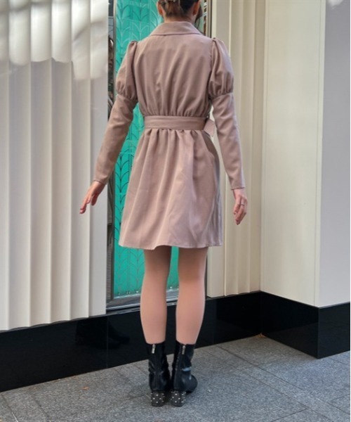 「axes femme POETIQUE」 シャツワンピース MEDIUM キナリ レディース_画像3