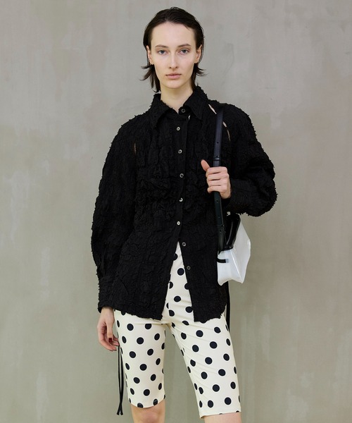 ブラウス シャツ 「PRE-ORDER」Sharpened Shape Shirt/シャーリングシェイプシャツ レディースの画像