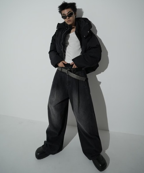 Chikashitsu+（チカシツプラス） ジーンズ 「CS」side tuck drape