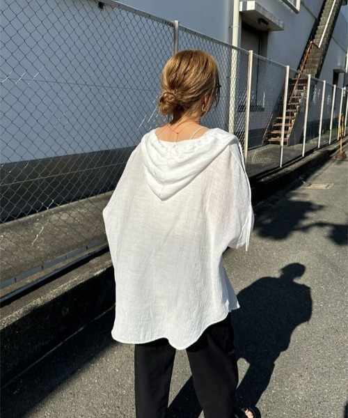 「ISOOK」 カーディガン FREE ブルー レディース_画像4