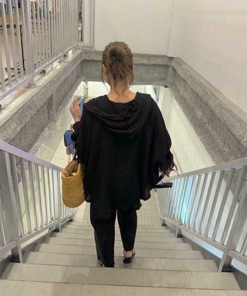 「ISOOK」 カーディガン FREE ブルー レディース_画像6