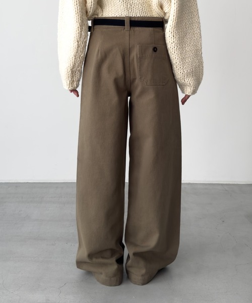 CANAL JEAN（キャナルジーン） パンツ El mar ベルト付き裏起毛