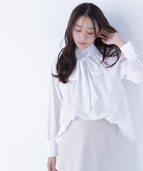 @ ナチュラルビューティーベーシック ハイネック ブラウス シャツ 長袖 NATURAL BEAUTY BASIC（ナチュラルビューティーベーシック） ブラウス