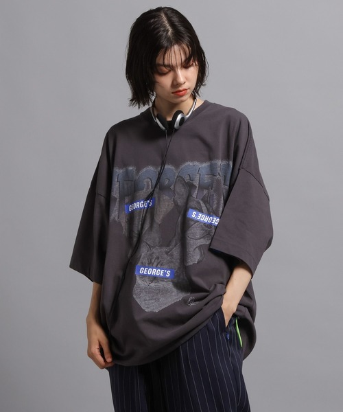 「GEORGE'S」 半袖Tシャツ LARGE グレー メンズ_画像9