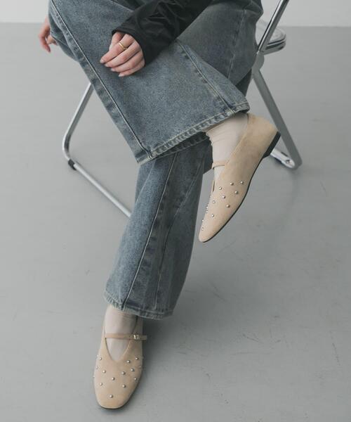 SENSE OF PLACE by URBAN RESEARCH パンプス スタッズフラットシューズ