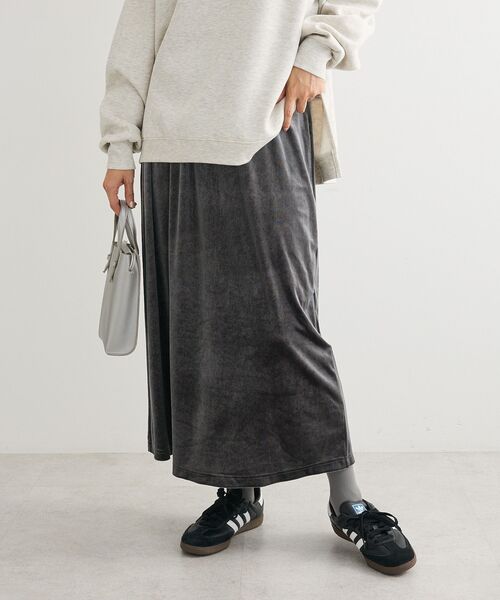 Green Parks（グリーンパークス） スカート ベロアナロースカート