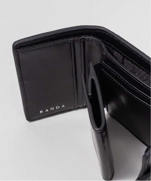 RANDA（ランダ） 財布 ビジューパーツキルティング三つ折りウォレット
