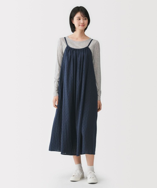 無印良品（MUJI） パジャマ ルームウェア 婦人 二重ガーゼ ドット