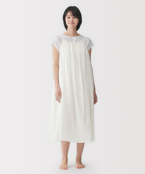 無印良品（MUJI） パジャマ ルームウェア 婦人 二重ガーゼ ドット