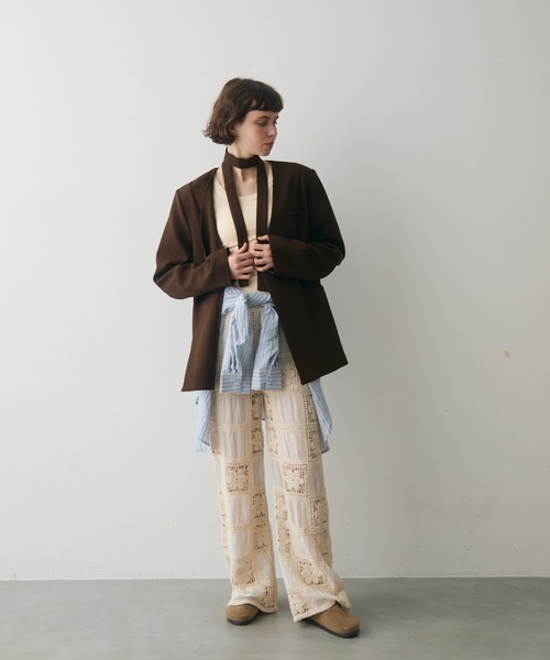 full/fill. ジャケット ノーカラージャケット ribbon no collar jacket