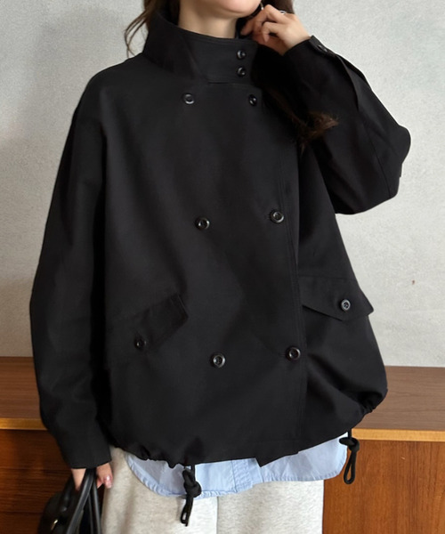 Eclat one ブルゾン アウター 「Eclat one」スタンドカラー ショート丈