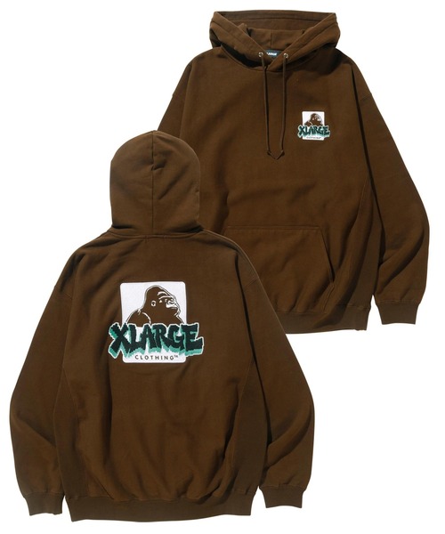XLARGE」 プルオーバーパーカー M ブラウン メンズ XLARGE（エクストラ