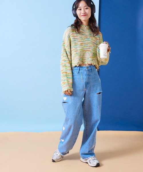 「HELLO.SANFRANCISCO」 長袖ニット ONE SIZE グリーン レディース_画像9