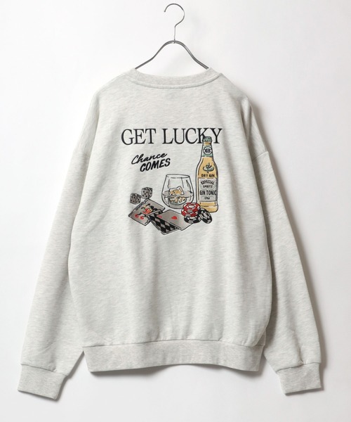 「POWER TO THE PEOPLE」 スウェットカットソー L クリーム レディース_画像3