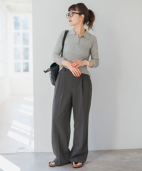 「Spick & Span」 パンツ 36 グレー レディース_2