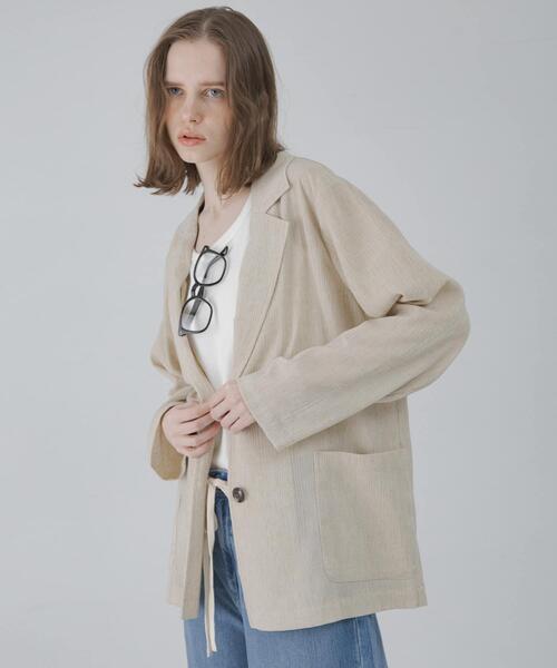 URBAN RESEARCH Sonny Label コート アウター リネン混ライトシアー