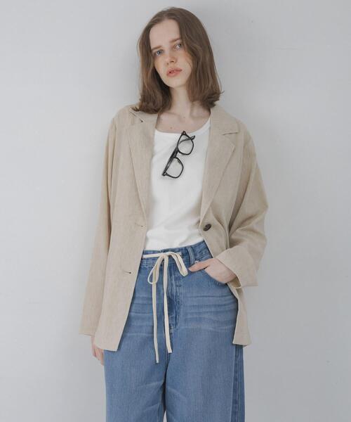 URBAN RESEARCH Sonny Label コート アウター リネン混ライトシアー