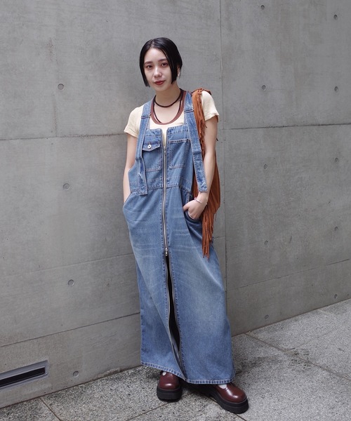 Ameri（アメリ） サロペット オーバーオール FUNCTION DENIM OVERALL