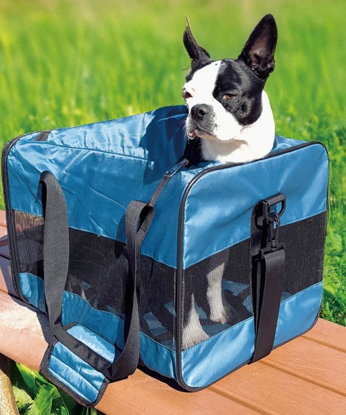 PET PARADISE ブルー キャリーバッグ　M BEN DAVIS（ベンデイビス） ペットキャリー PET CARRY BAG : ZOZOTOWN