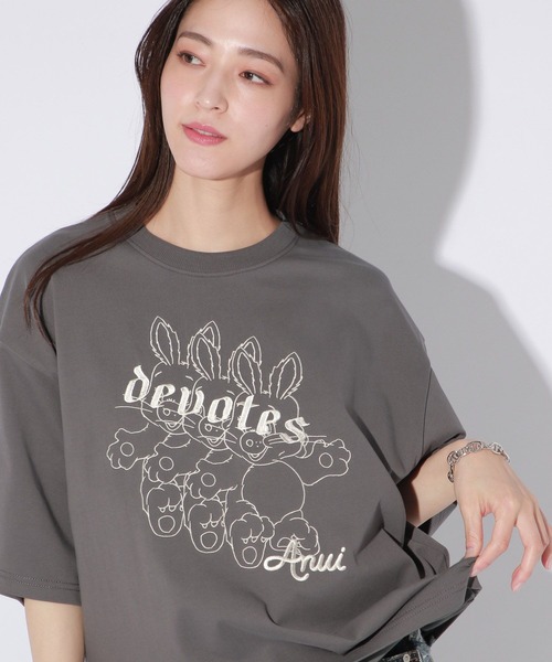 「Anui」 半袖Tシャツ MEDIUM オフホワイト レディース_画像2