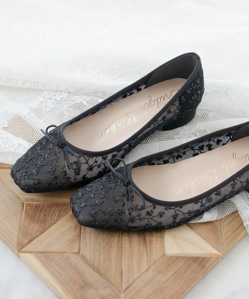 パンプス 「Bridget Birkin」フラワーラメチュールパンプス(561054)