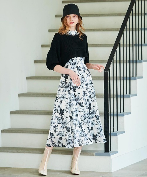 「AND COUTURE」 コンビワンピース MEDIUM パープル レディースの画像