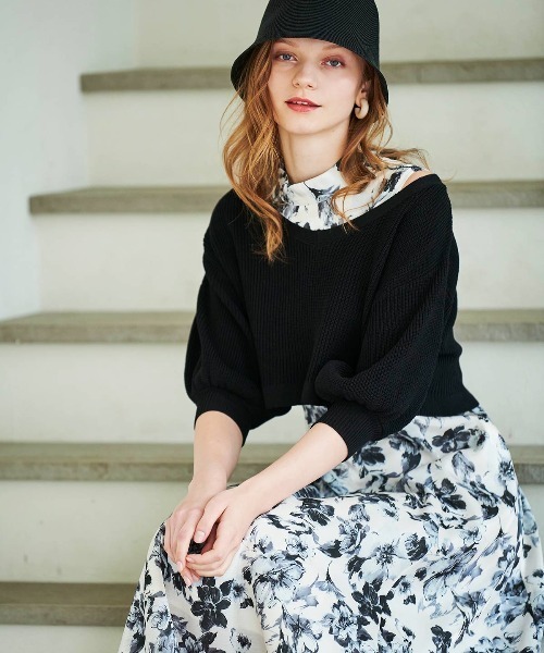 「AND COUTURE」 コンビワンピース MEDIUM パープル レディースの画像