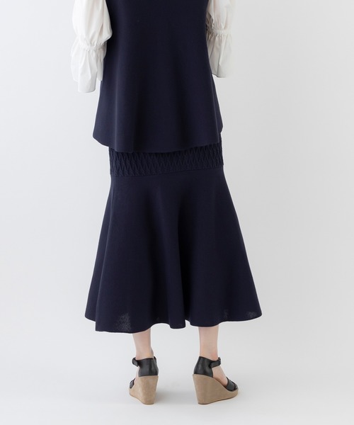 「Sono」 ニットスカート 1 ネイビー レディース_画像3