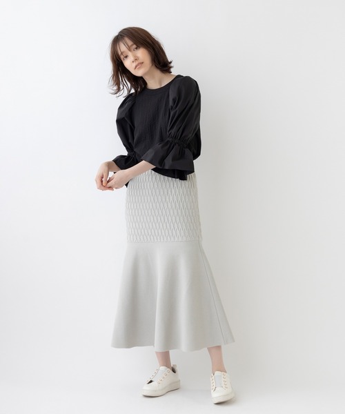 「Sono」 ニットスカート 1 ネイビー レディース_画像7