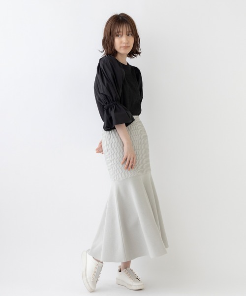「Sono」 ニットスカート 1 ネイビー レディース_画像8