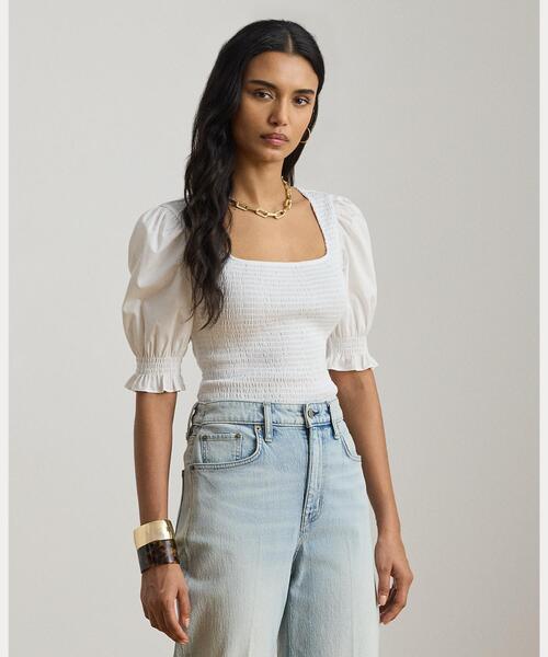 LAUREN RALPH LAUREN（ローレン ラルフローレン） tシャツ スモックド
