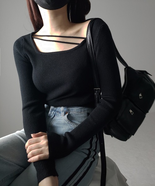 「me+em select」 長袖カットソー FREE グリーン レディース_画像9