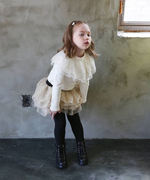 「Rora」 「KIDS」長袖カットソー 110 ブラック キッズ_画像4