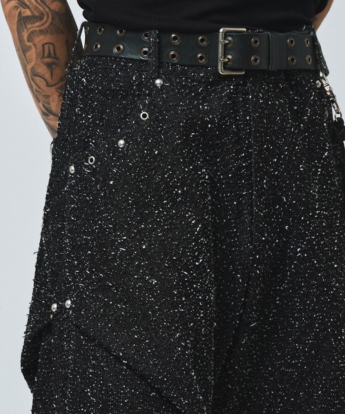 VI E DIT ワイドパンツ ジーンズ Needle Stud Random Tack Pants