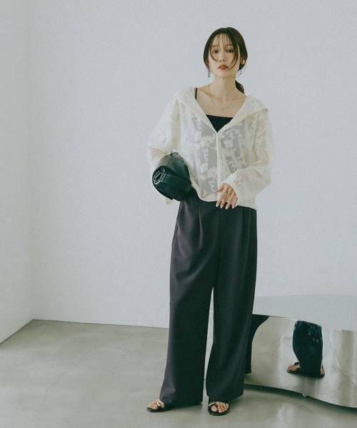 ロータス976新品TRUBE綿ストレッチコクーンパンツ(BK) GLOBAL WORK（グローバルワーク） パンツ イージーケアストレッチ