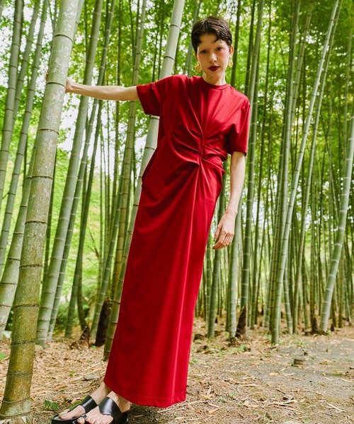 ワンピース LINE SLIT TUCK H/S OPの画像