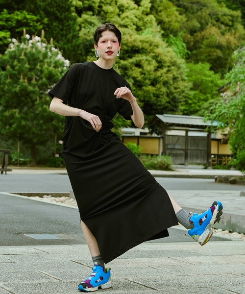 ワンピース LINE SLIT TUCK H/S OPの画像
