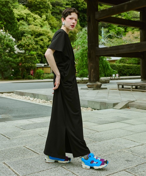 ワンピース LINE SLIT TUCK H/S OPの画像