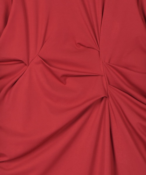 OMMO（オーエムエムオー） ワンピース 半袖 LINE SLIT TUCK H/S OP