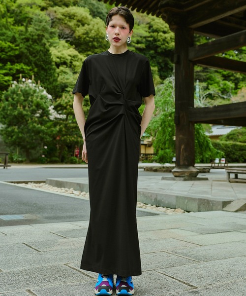 ワンピース LINE SLIT TUCK H/S OPの画像