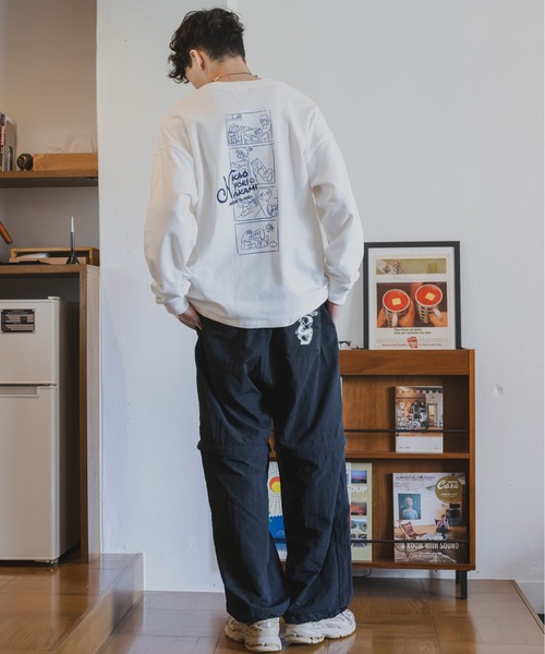 「kaoyorinakami」 長袖Tシャツ SMALL ホワイト メンズ_画像2