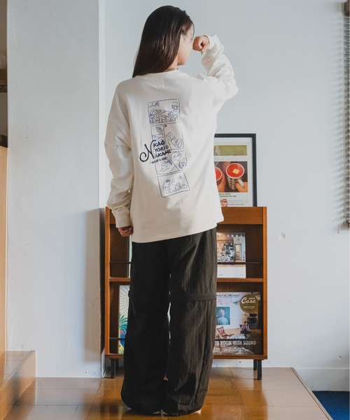 「kaoyorinakami」 長袖Tシャツ SMALL ホワイト メンズ_画像7