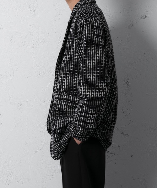 「Adoon plain」 テーラードジャケット LARGE ブラック メンズ_画像5