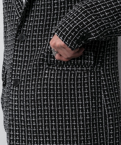 「Adoon plain」 テーラードジャケット LARGE ブラック メンズ_画像9
