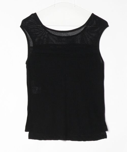 「mame」 24AW ウォーターマーク パターン ノースリーブトップス 2 ブラック レディース_画像2