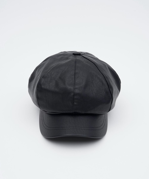 SOEMIN（ソミン） 帽子 キャスケット Leather like newsboy cap／合皮
