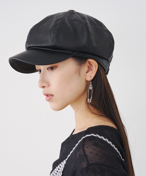 SOEMIN（ソミン） 帽子 キャスケット Leather like newsboy cap／合皮
